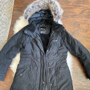 Marmot Black Ski & Snow Jacket with Fur Hood